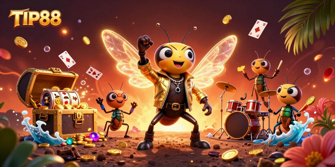 Engage with TIP88's thrilling gaming scene featuring a vibrant 3D cartoon illustration.