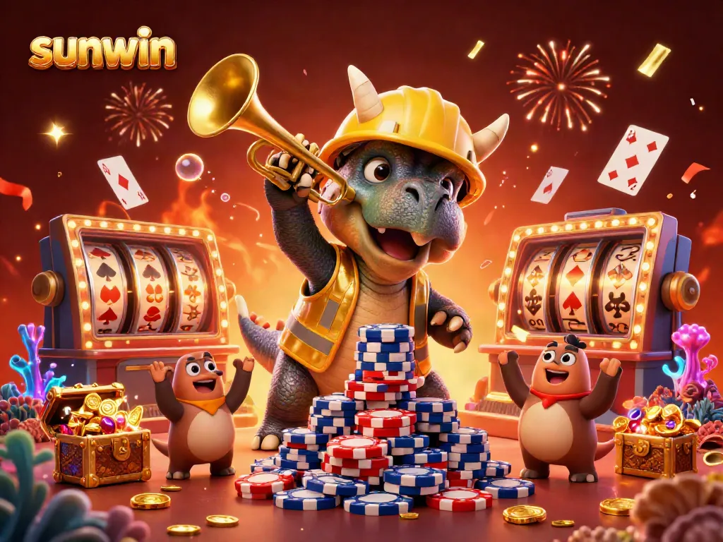 Engage with sunwin's vibrant casino experience featuring cartoon characters and dynamic gaming elements.