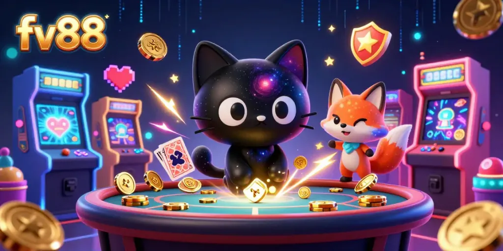 Engage in thrilling games at fv88's online casino with a captivating cosmic theme.