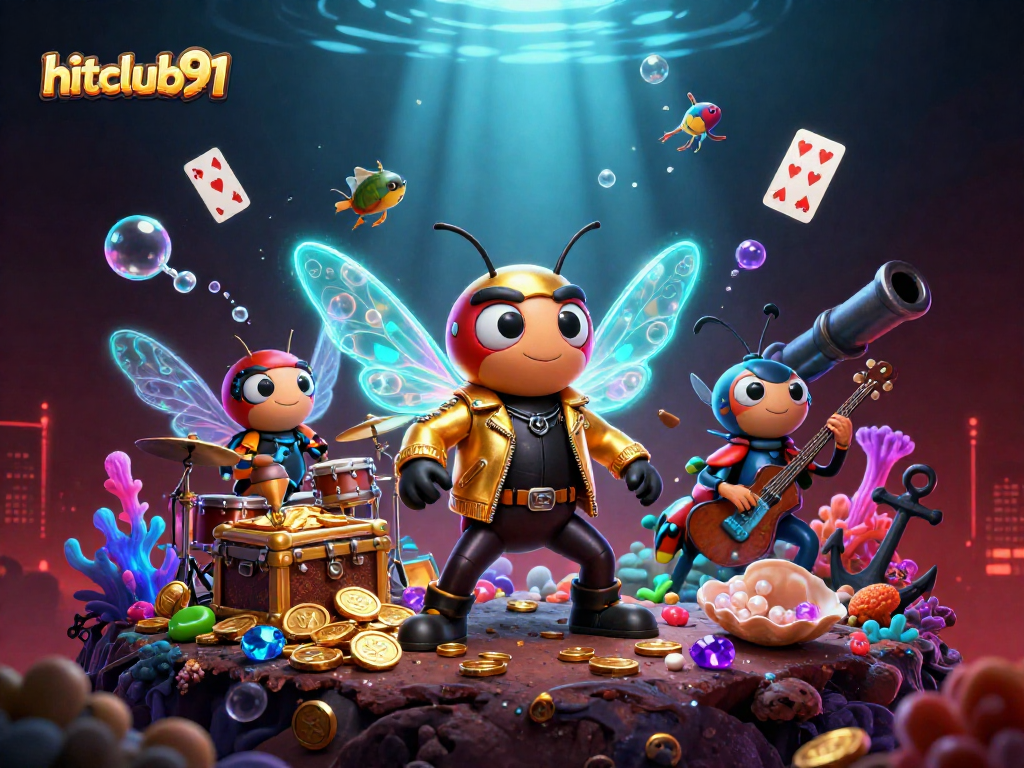 Experience the excitement of hitclub91 with vibrant casino elements and dynamic characters.