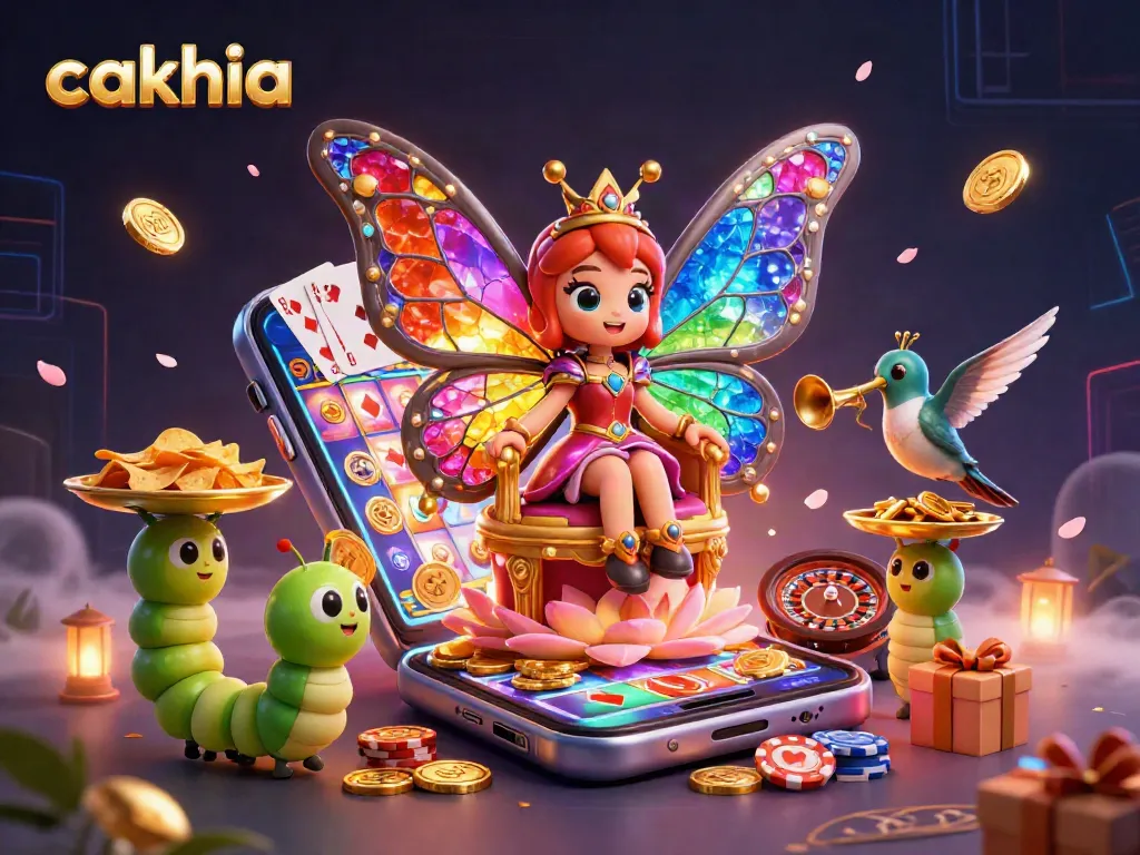 Cakhia offers immersive casino action through its vibrant digital gaming scene featuring diverse elements and characters.