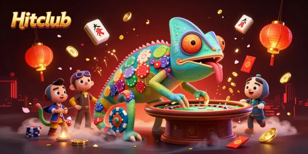Join the Hitclub casino experience with vibrant gameplay amidst dynamic 3D elements.