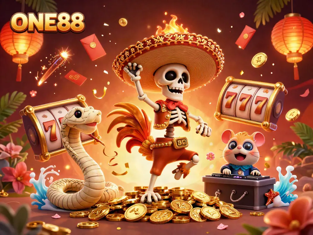 ONE88 offers thrilling slot adventures with colorful characters and exciting gaming elements.