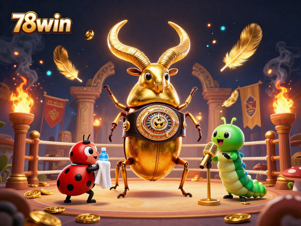 Experience thrilling gaming excitement with 78win, showcasing a dynamic boxing scene in a vibrant casino.