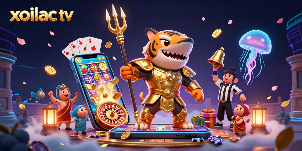 Experience thrilling matches with xoilac tv showcasing vibrant games through 3D ultra-detailed illustration.