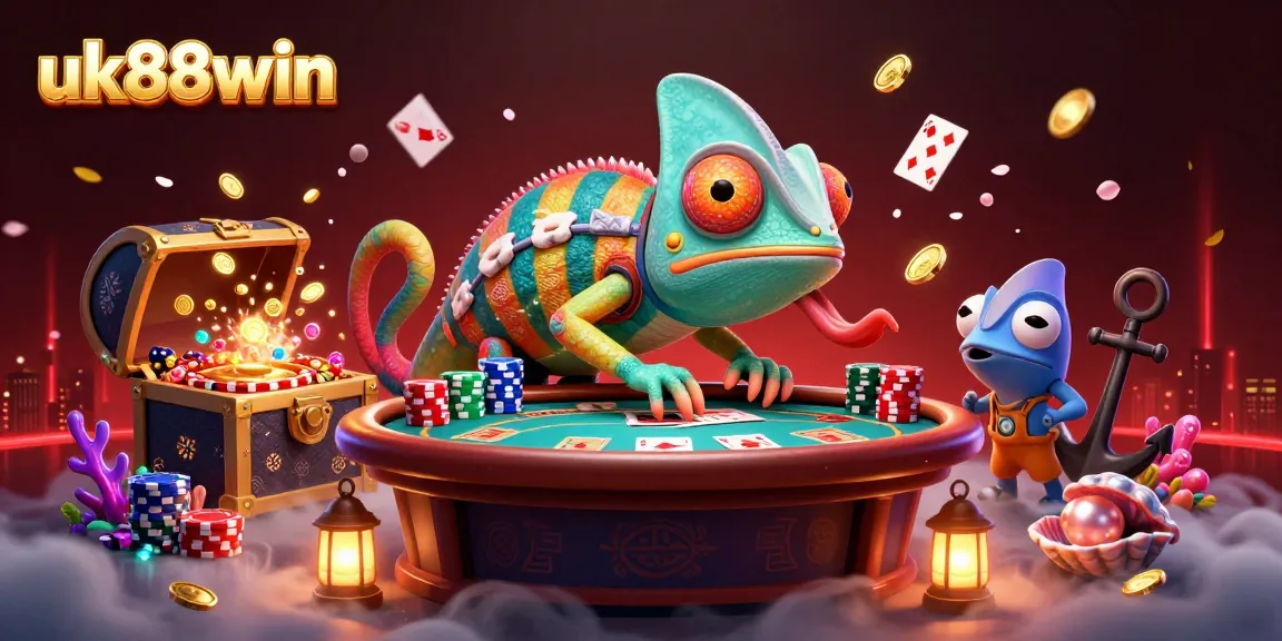 Engage with the vibrant uk88win casino experience in this dynamic 3D illustration.