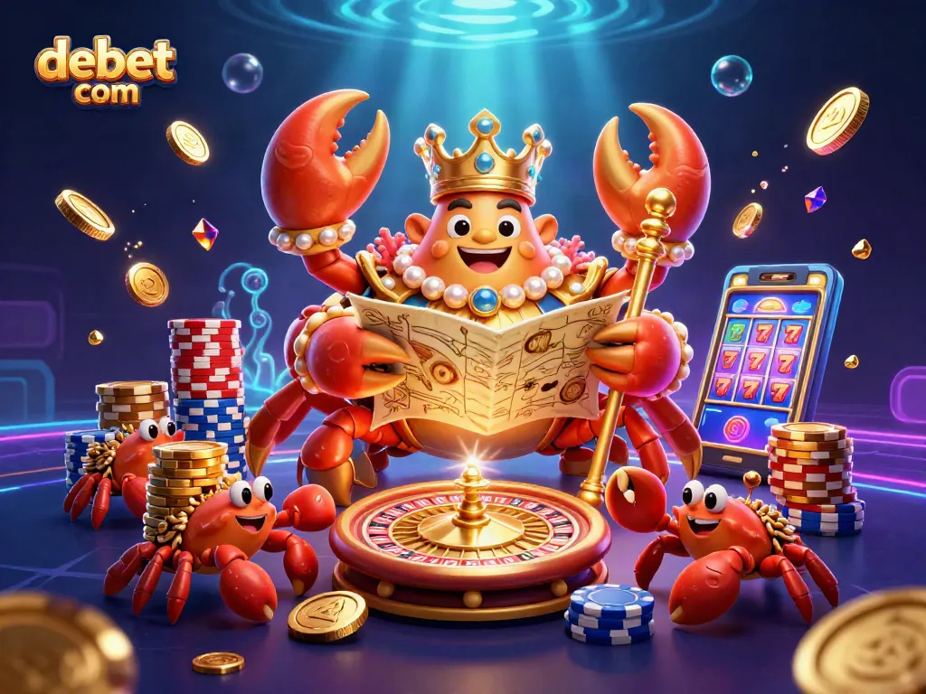 Experience the excitement of debet com with our vibrant casino illustration featuring engaging gambling elements.