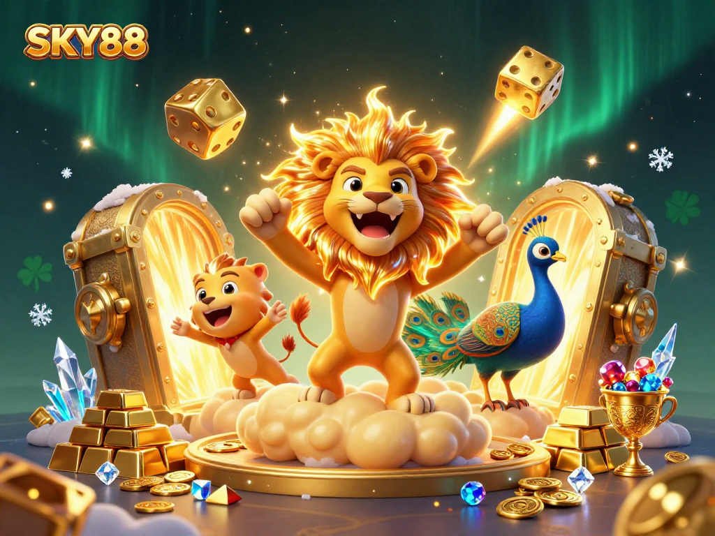 Players enjoy thrilling gaming experiences at SKY88, featuring a dazzling array of treasures and epic wins.