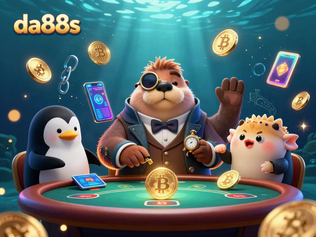 da88s players enjoy a vibrant underwater poker scene with crypto elements highlighting the excitement of the game.