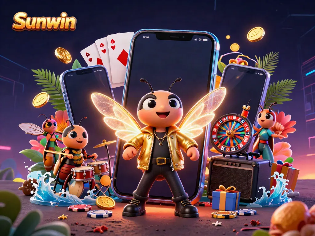 Engage with Sunwin's vibrant casino world through an electrifying rock star scene.