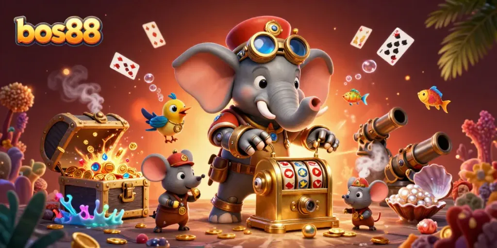 Engage with bos88's vibrant casino experience featuring colorful slots and steampunk adventures.