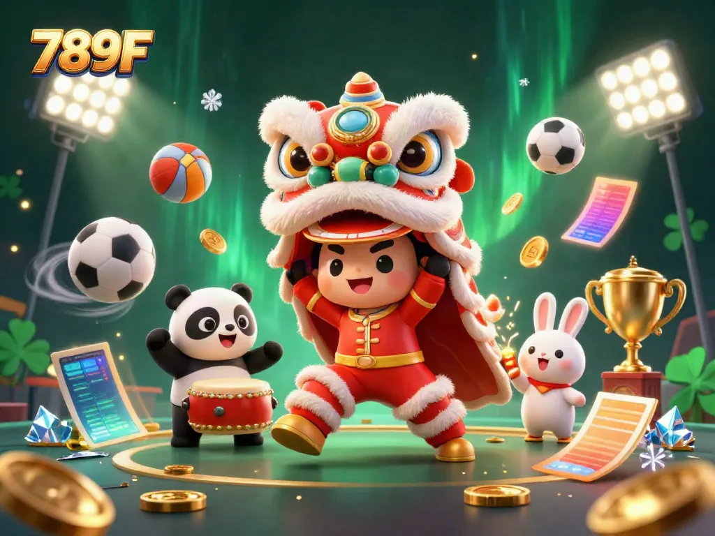 Experience vibrant gameplay at 789F with dynamic sports action and festive characters.