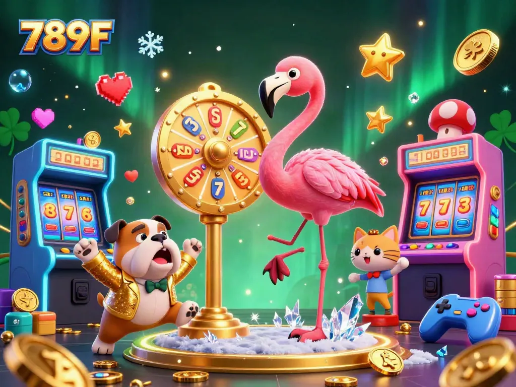 Engage with exciting gaming experiences at 789F with vibrant casino visuals and animated characters.