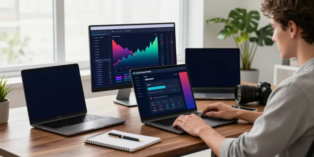 The Internet Money wallet interface displayed on a modern trading workstation, highlighting active cryptocurrency management.