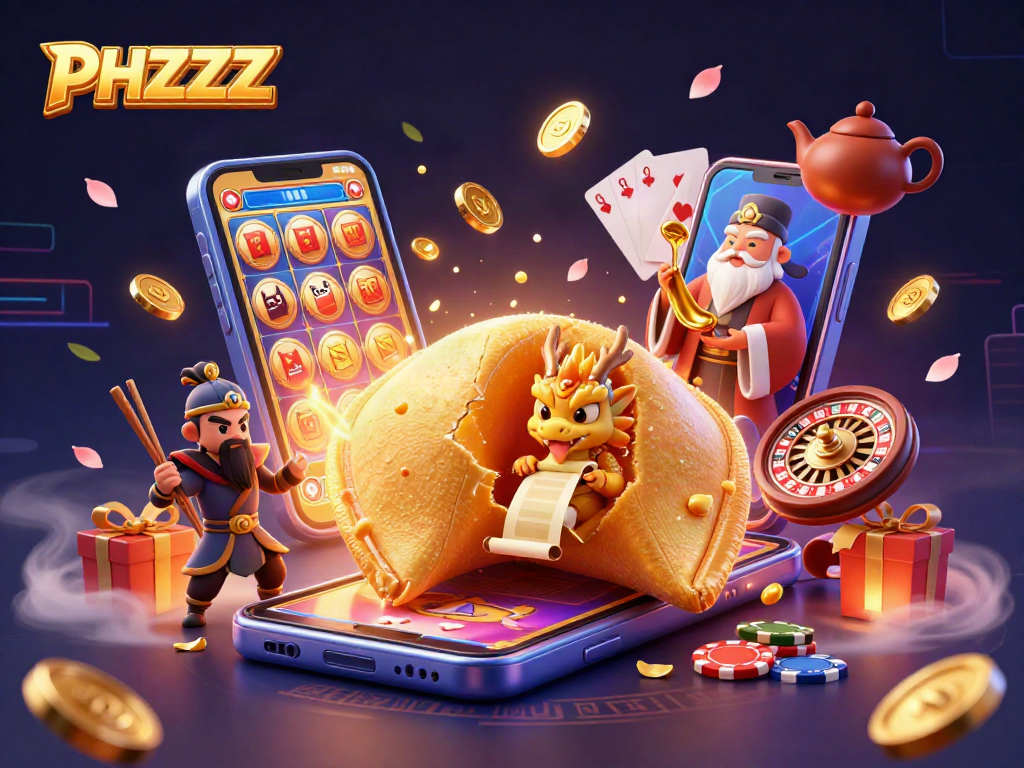 Engage with thrilling gameplay at PHZZZ featuring a golden fortune cookie and dynamic casino elements.