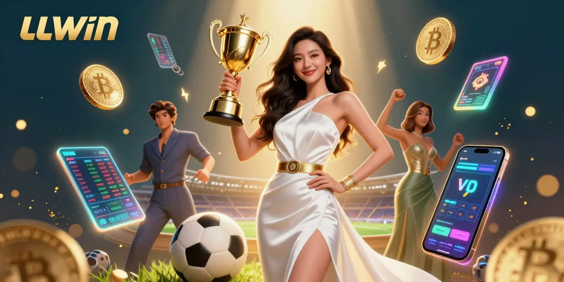 Experience thrilling victories at LLWIN, where sports betting meets stunning visuals in a vibrant 3D casino scene.