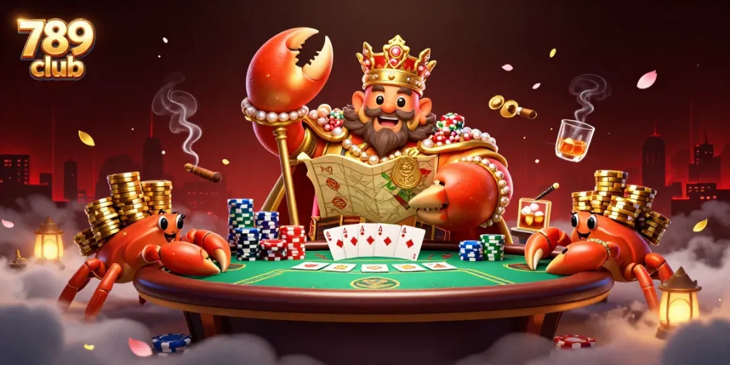 Join the excitement at 789 club with a vibrant casino scene featuring rich poker elements.