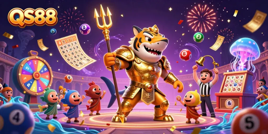 Experience thrilling wins at QS88 with dynamic lottery games, vibrant confetti, and exciting jackpot opportunities.