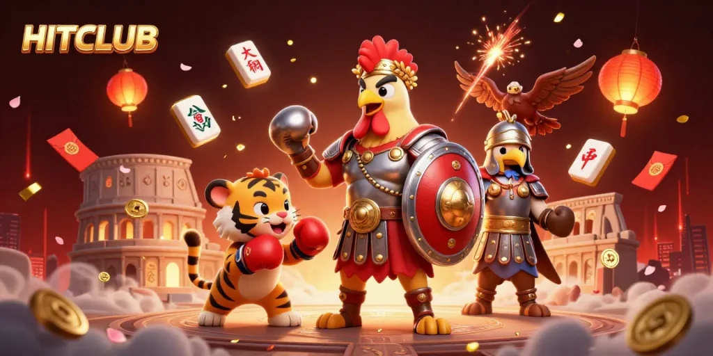 Engage in exciting gameplay at HITCLUB with vibrant characters and dynamic casino elements