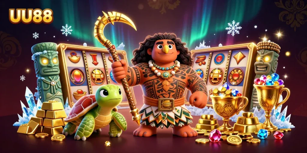 Experience thrilling jackpots and slots adventures at UU88 with dynamic game elements and vibrant characters.