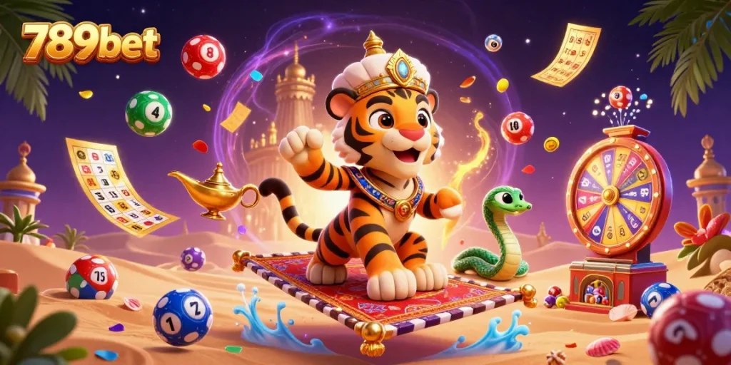 Experience the excitement of 789bet with a vibrant illustration showcasing a magical casino adventure.