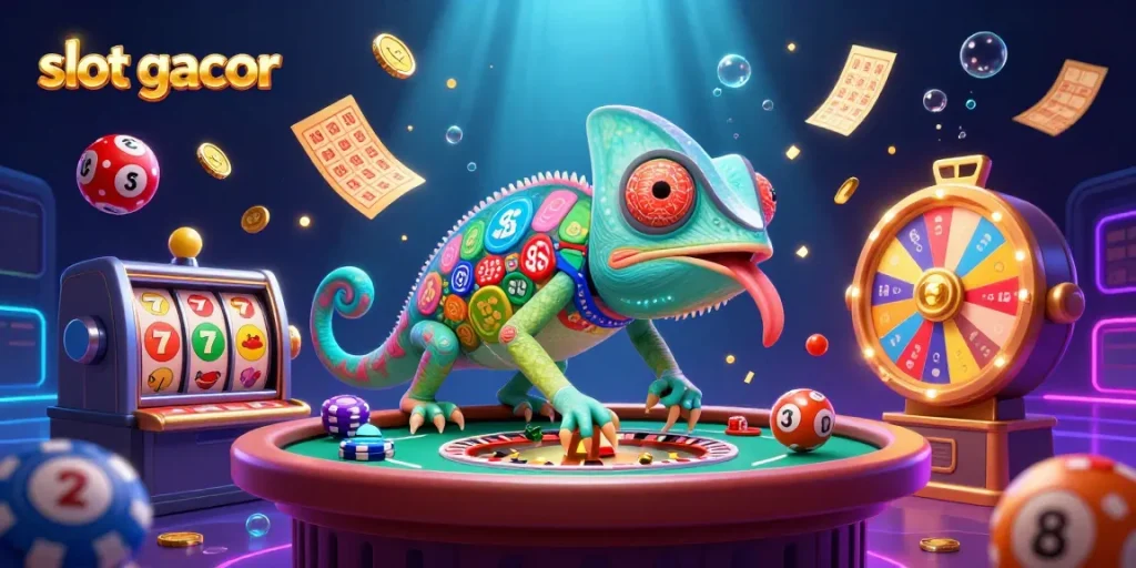 Experience dynamic slot gacor gameplay with vibrant casino elements and golden winnings in action.