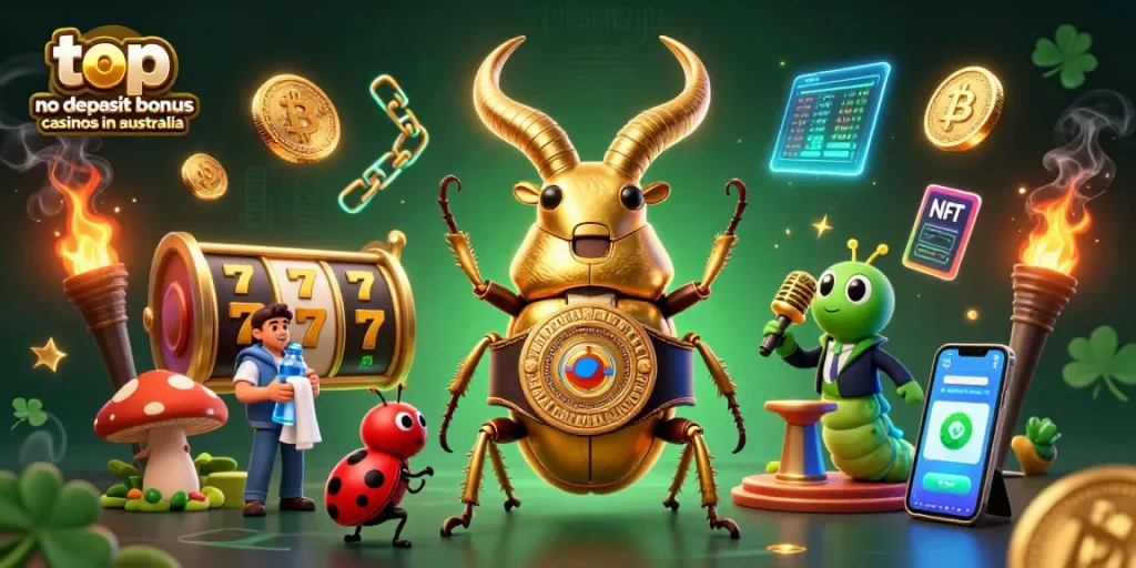 Engage with top no deposit bonus casinos in australia featuring vibrant 3D casino illustration.
