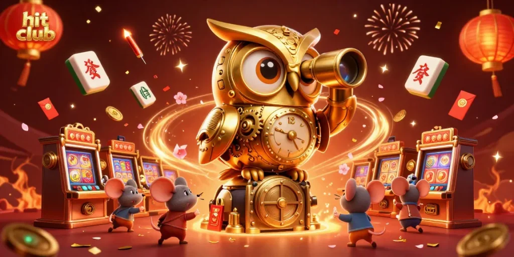 Engage in gaming thrills at hit club with a dynamic casino floor teeming with delightful characters.
