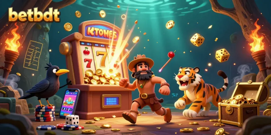 Experience the thrilling atmosphere of betbdt's prehistoric casino with dynamic slot bonuses and exciting games.