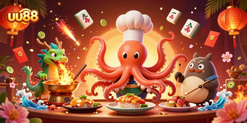 Experience exhilarating gaming moments with uu88 and vibrant characters in this lively casino scene.