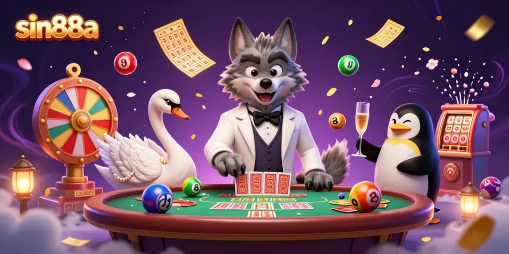 Experience thrilling gameplay at sin88a with colorful dynamics and vibrant casino characters.