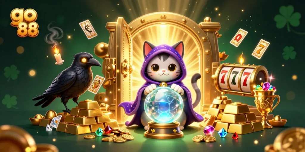 Play your winning hand with go 88 as fortune teller characters engage in thrilling casino scenes.