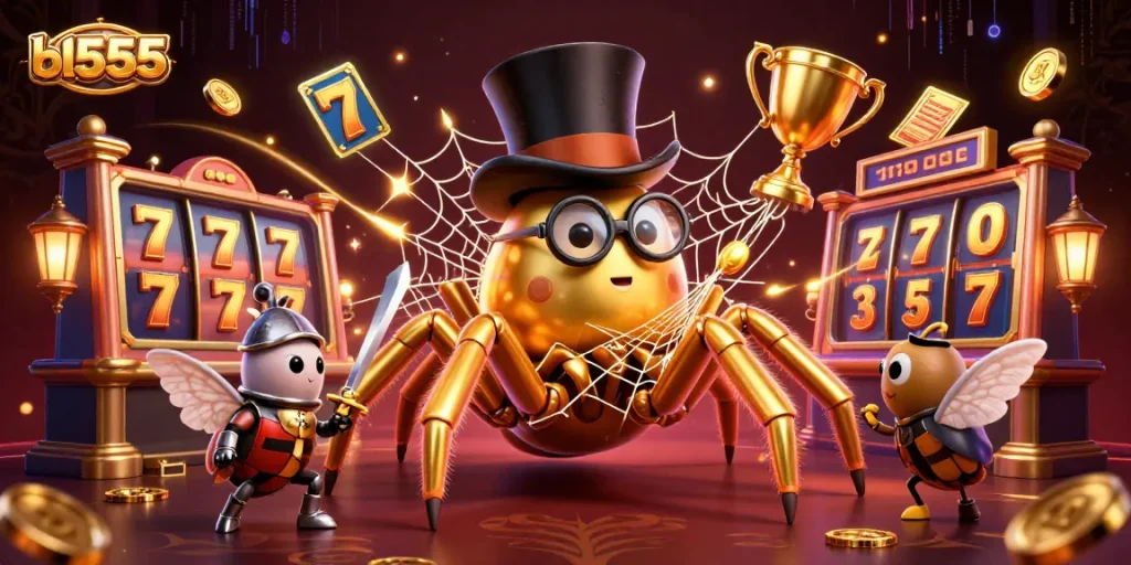 Experience thrilling slots and jackpots at BL555 with stunning 3D characters and casino elements.