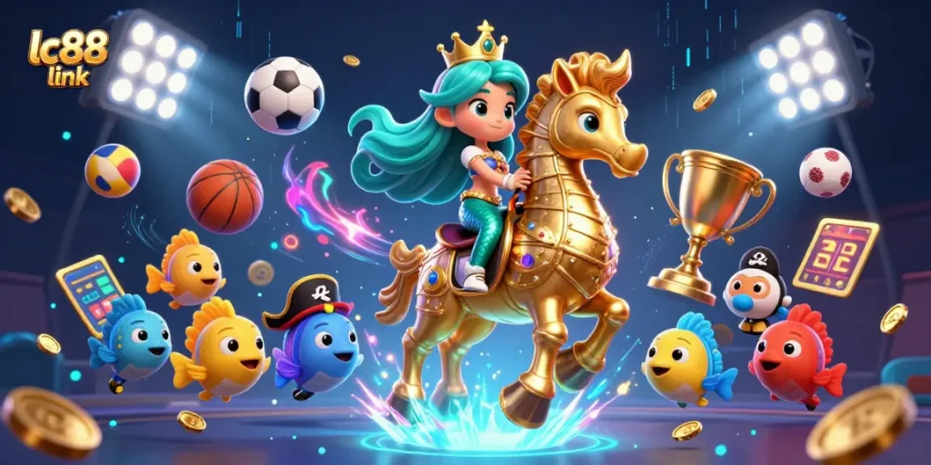 Experience the thrill of lc88 link with vibrant 3D characters and dynamic game elements.