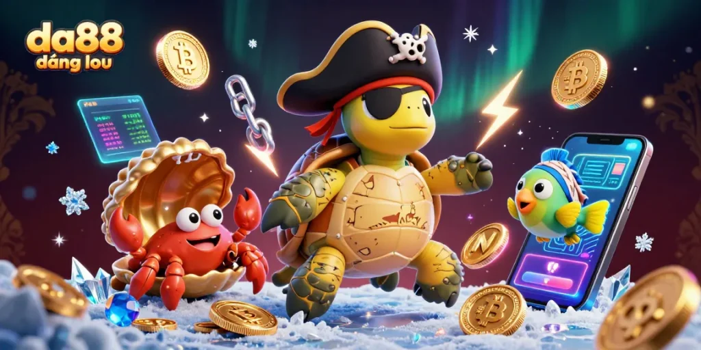Bet on exciting games at da88 đăng nhập with a vibrant 3D casino scene featuring engaging characters.