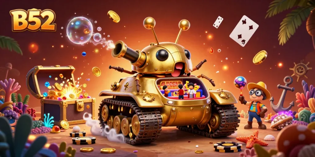 Experience thrilling B52 games in a vibrant, miniature casino bursting with action.