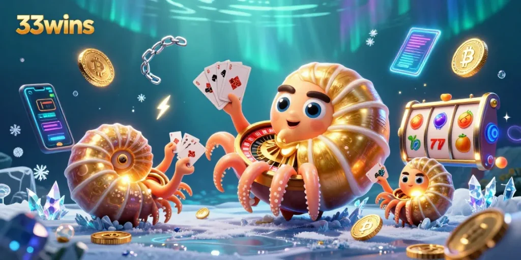 Engage with thrilling slots at 33wins, featuring vibrant characters and captivating casino elements.