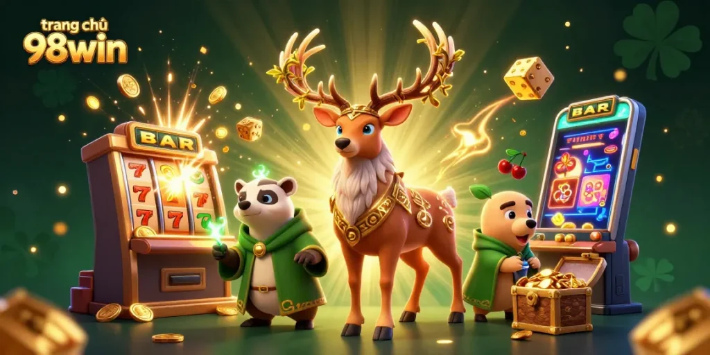Play exciting games at trang chủ 98win with vibrant characters and jackpots in action.