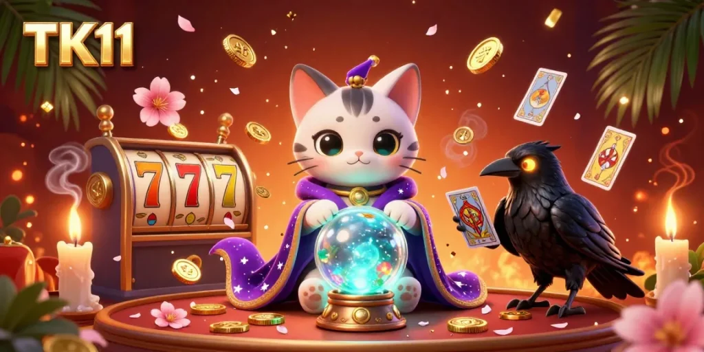 Play exciting slot games at TK11 with vibrant visuals and thrilling casino elements.
