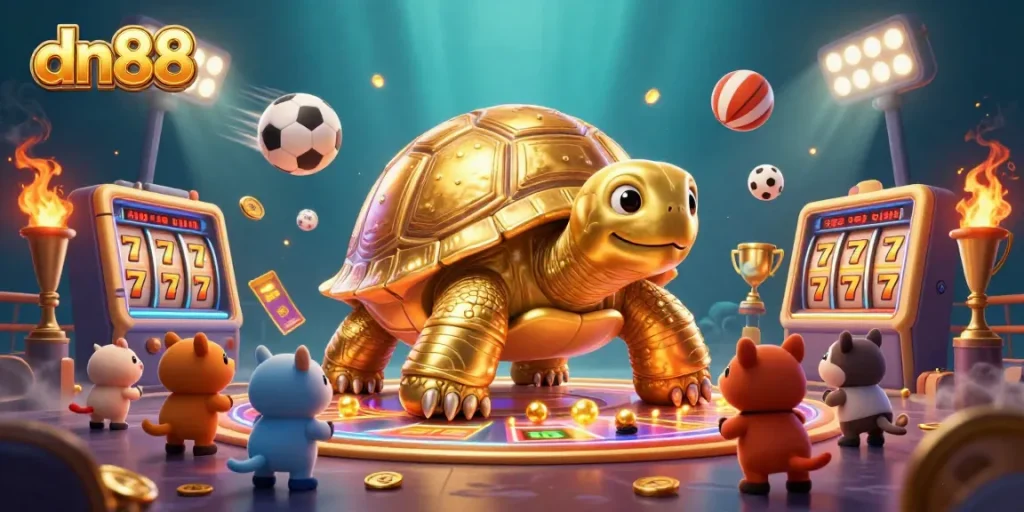 Play engaging games at dn88 with a vibrant atmosphere featuring jewels, coins, and exciting action.