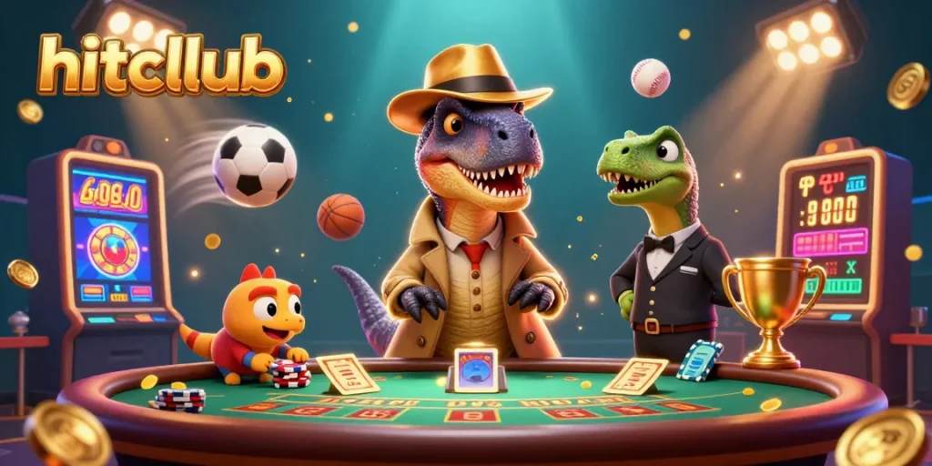 Engage with hitcllub's thrilling blackjack table featuring a velociraptor card counter in action.