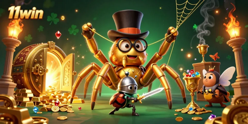 Immerse in the enchanting 11win casino realm filled with golden treasures and captivating characters.