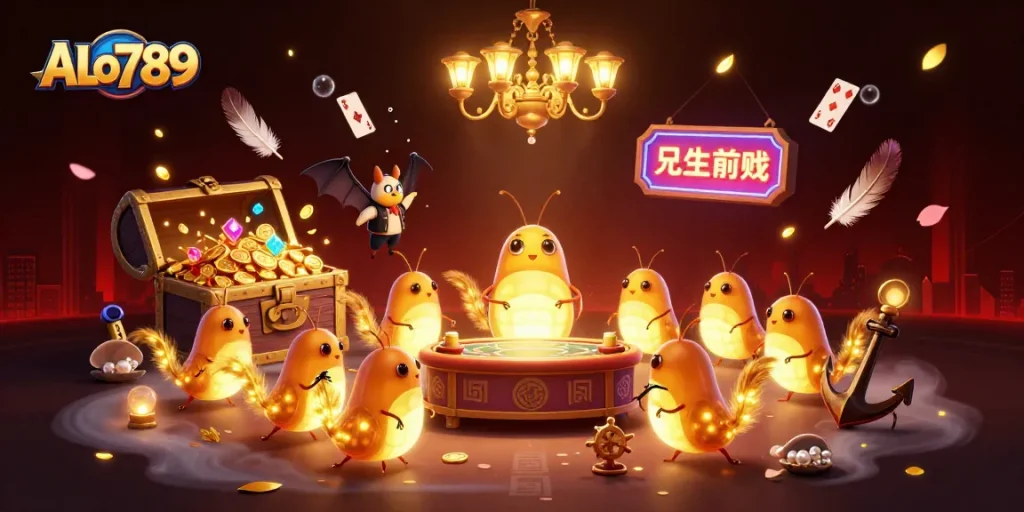 Experience ALo789 like never before at a vibrant cockfighting arena, illuminated by glowworms and dazzling characters.
