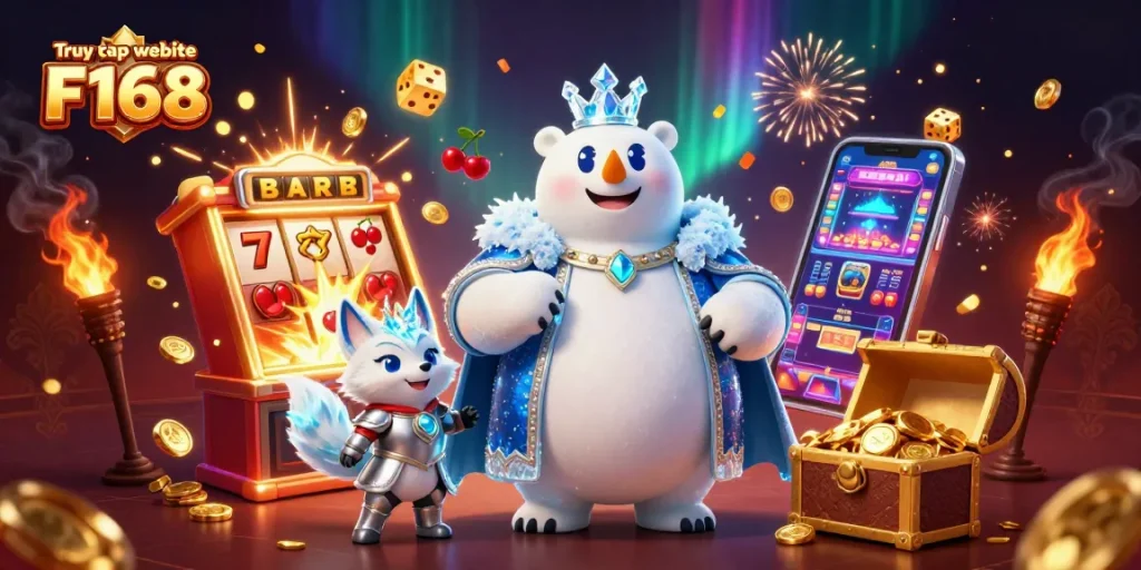 Experience thrilling gameplay at Truy cập website F168 with a magical polar bear and treasure-filled casino adventure.