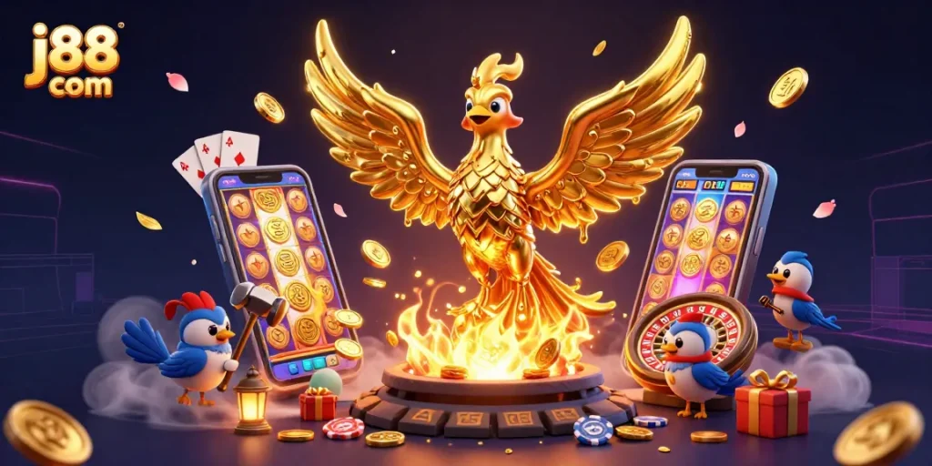 Experience thrilling gameplay at j88 com, where molten golden phoenixes and slot games create excitement.