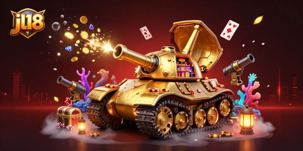 Experience thrilling gaming with jl18's animated casino scene featuring golden rewards and lively action.