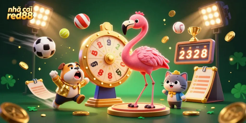 Engage with thrilling gaming at nhà cái red88 featuring energetic characters and dynamic casino elements.