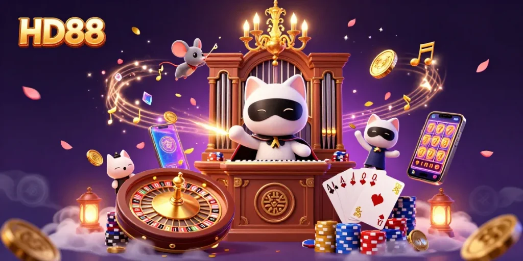 Experience thrilling gameplay with HD88's vibrant casino atmosphere and dynamic elements.