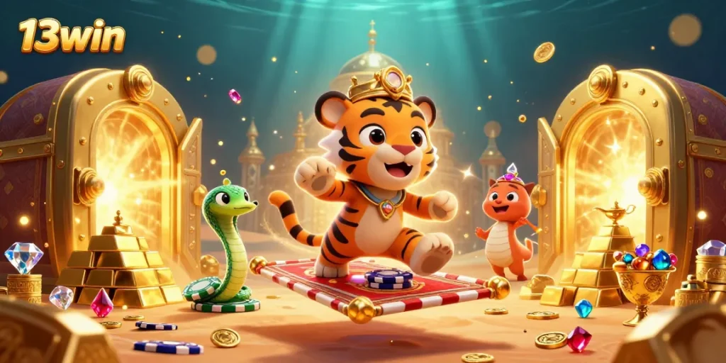 Experience the thrill of 13win with dazzling treasures and vibrant gaming elements.