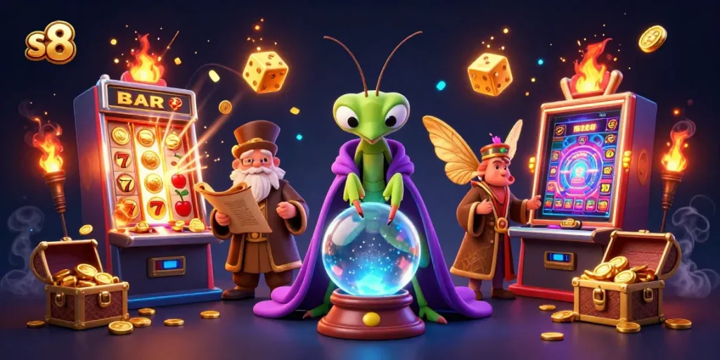 Experience thrilling gaming at s8 with vibrant slot machines and enchanting characters.